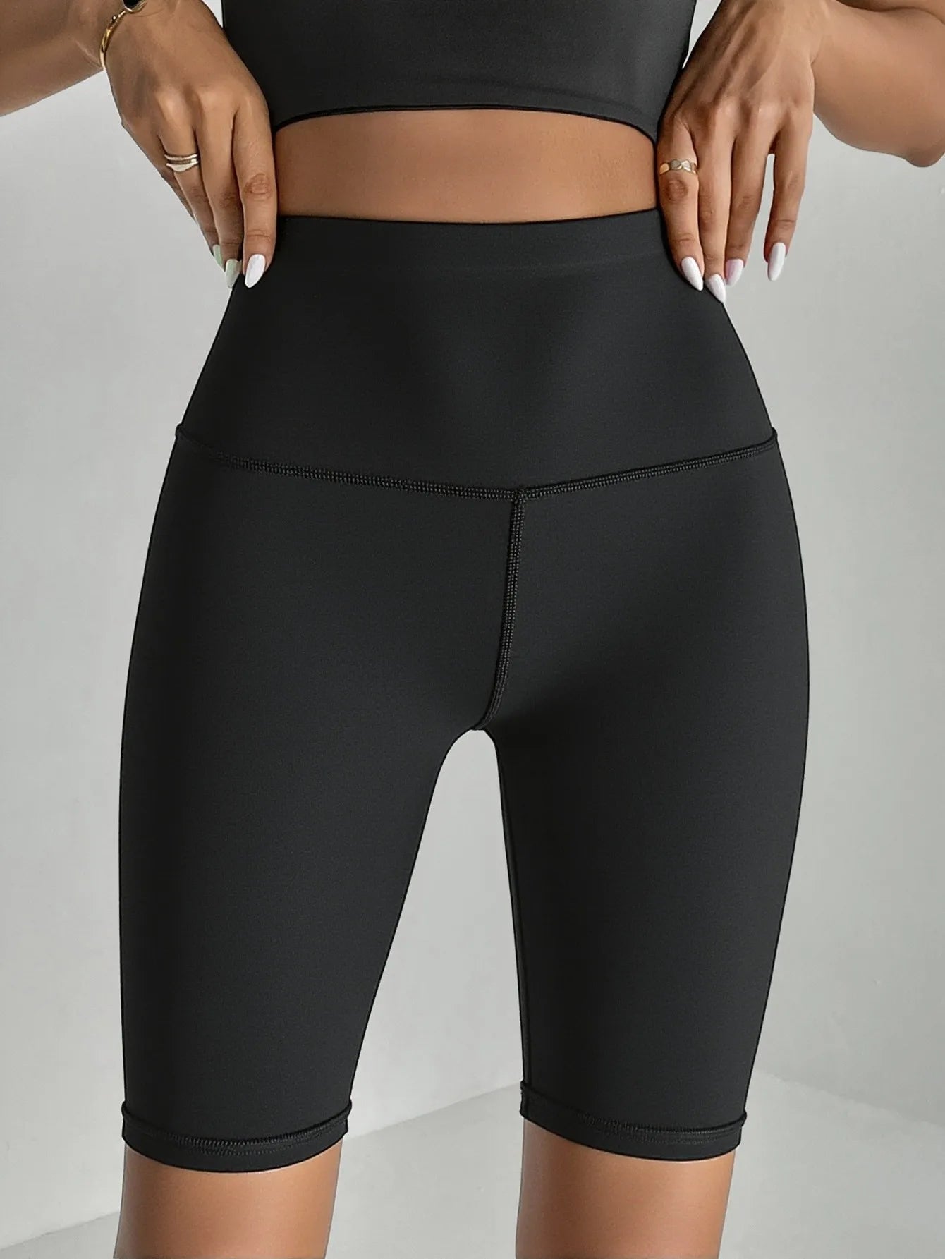 High Waist Seamless Biker Shorts