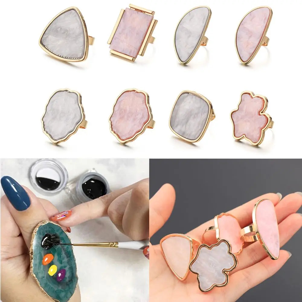 Nail Art Palette Finger Ring