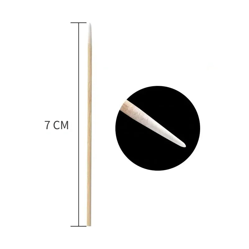 100Pcs Wooden Swab