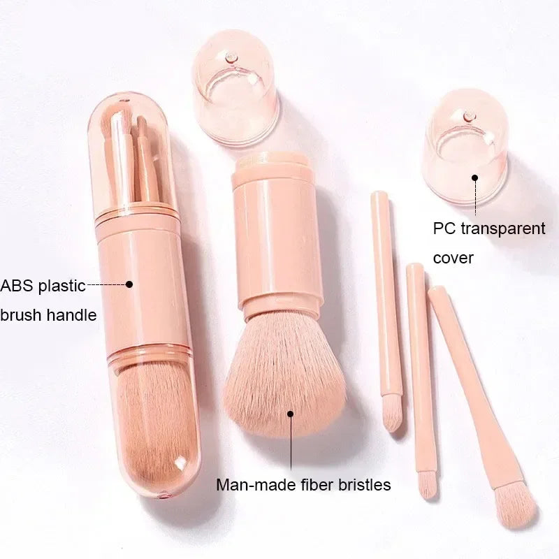 4pcs/set 4 In 1 Telescopic Makeup Brushes Set