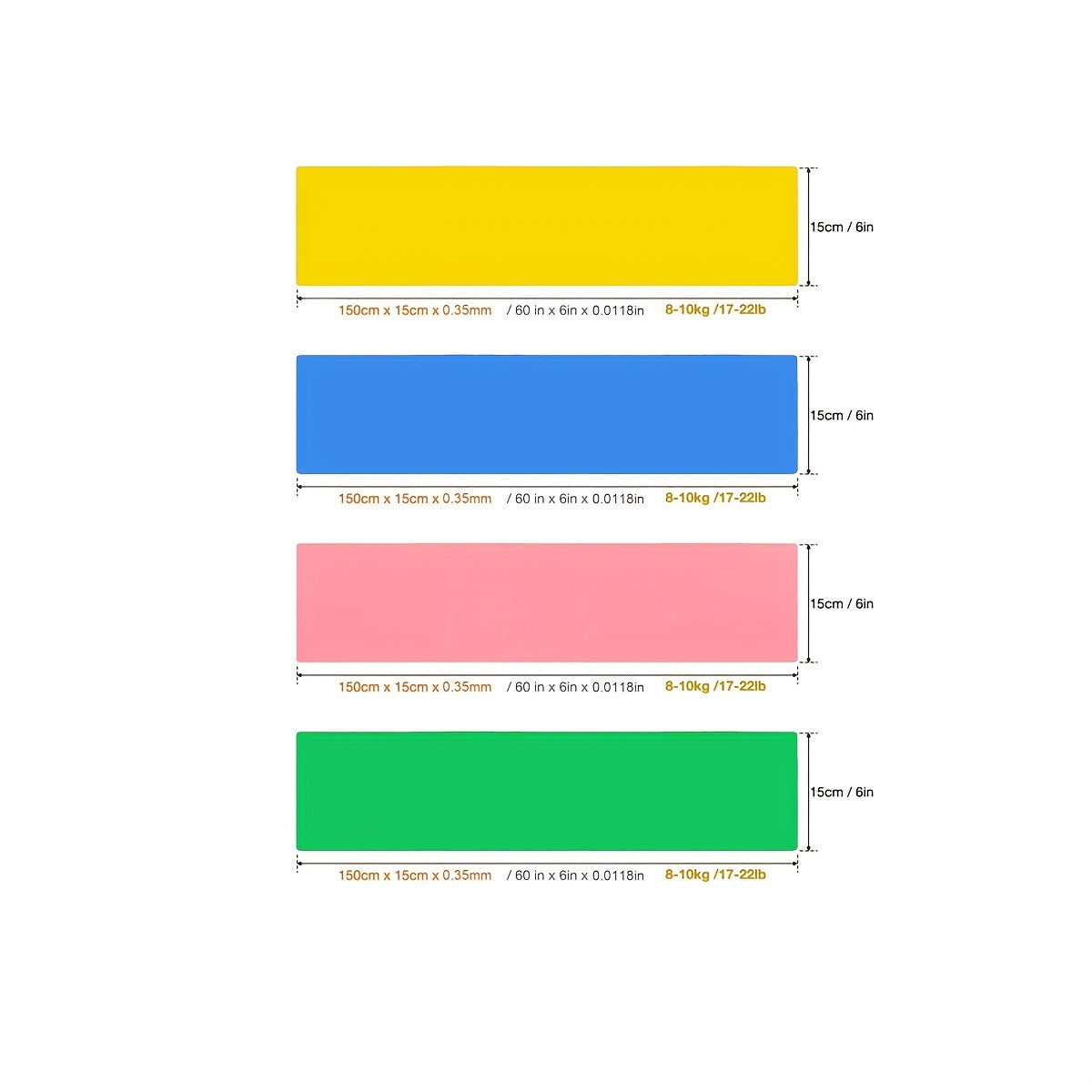 1pc Workout Pilates Workout Latex Elastic Resistance Band