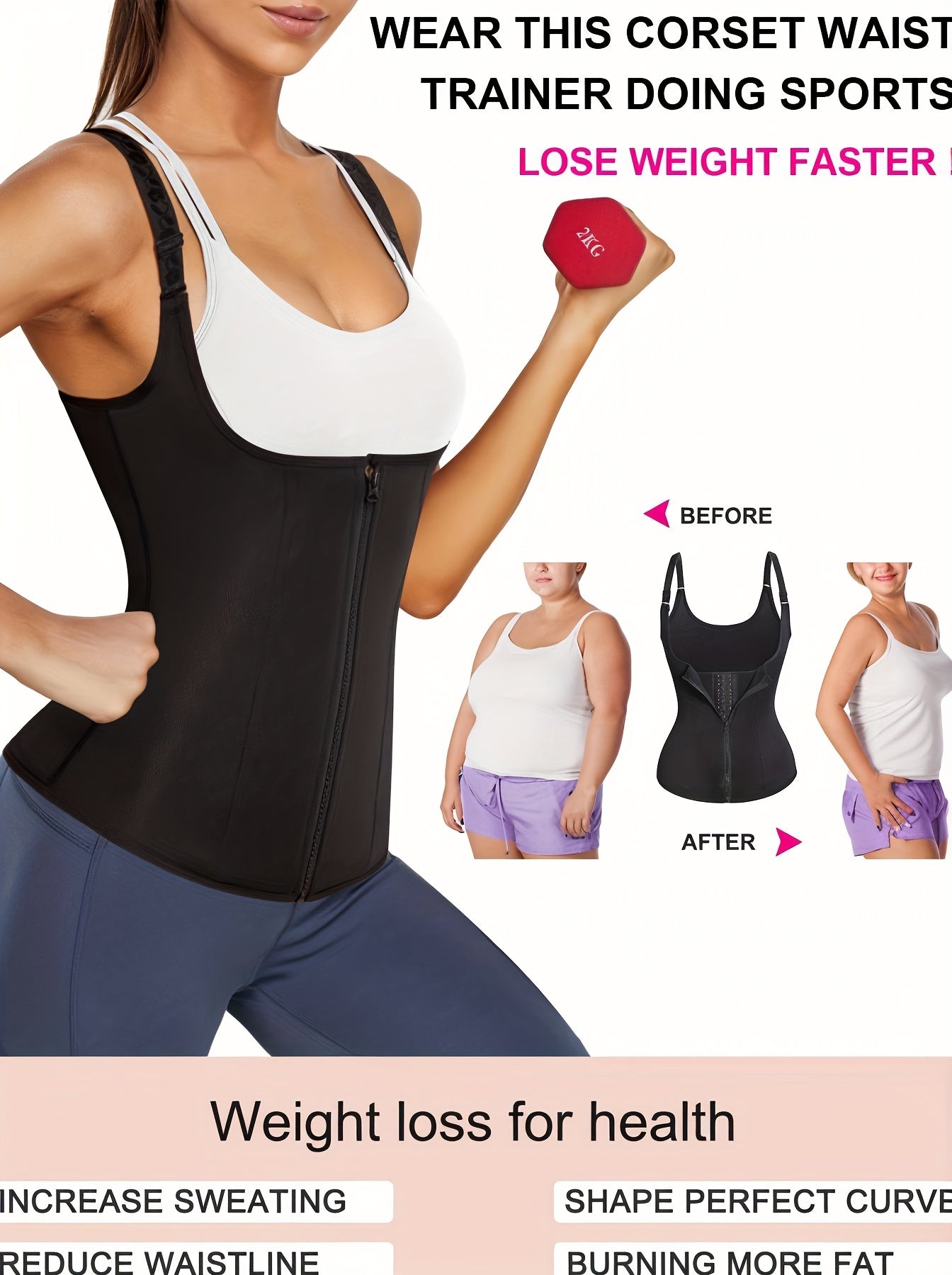 Waist Trainer Corset with Straps