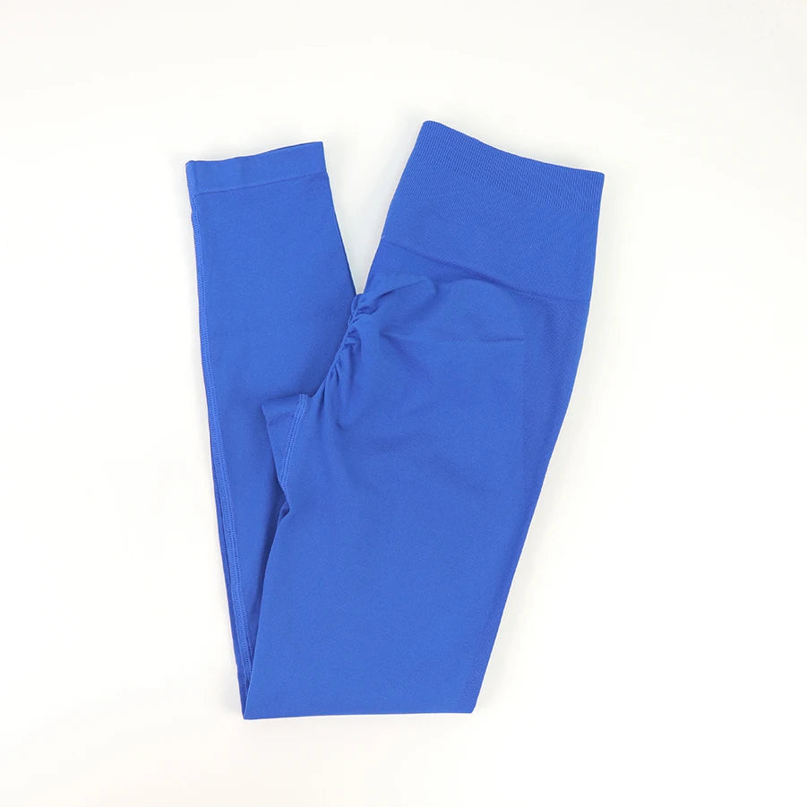 Seamless High-Waist Fitness Set – Crop Top, Leggings & Shorts