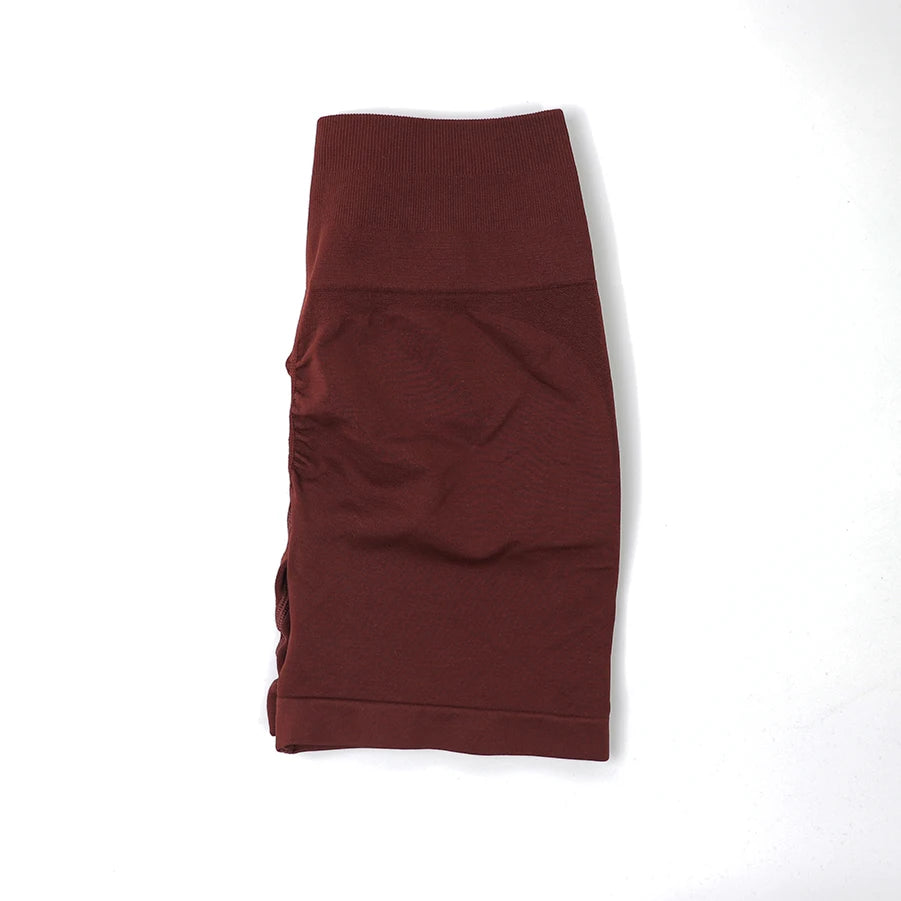 Seamless High-Waist Fitness Set – Crop Top, Leggings & Shorts