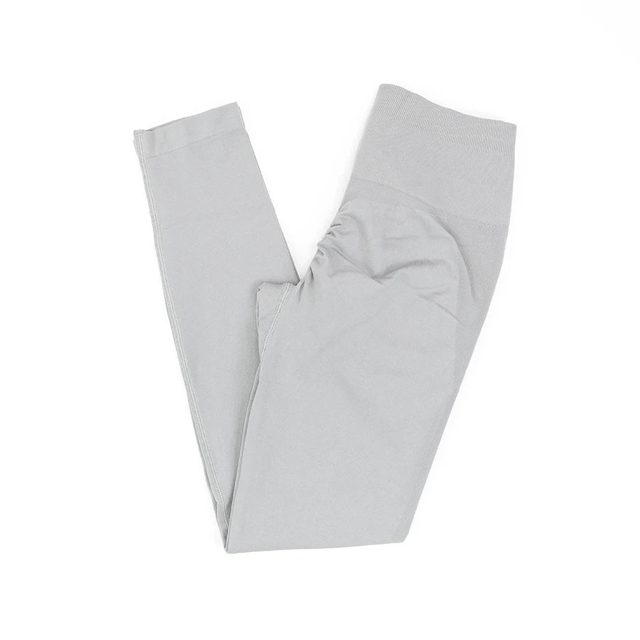 Seamless High-Waist Fitness Set – Crop Top, Leggings & Shorts