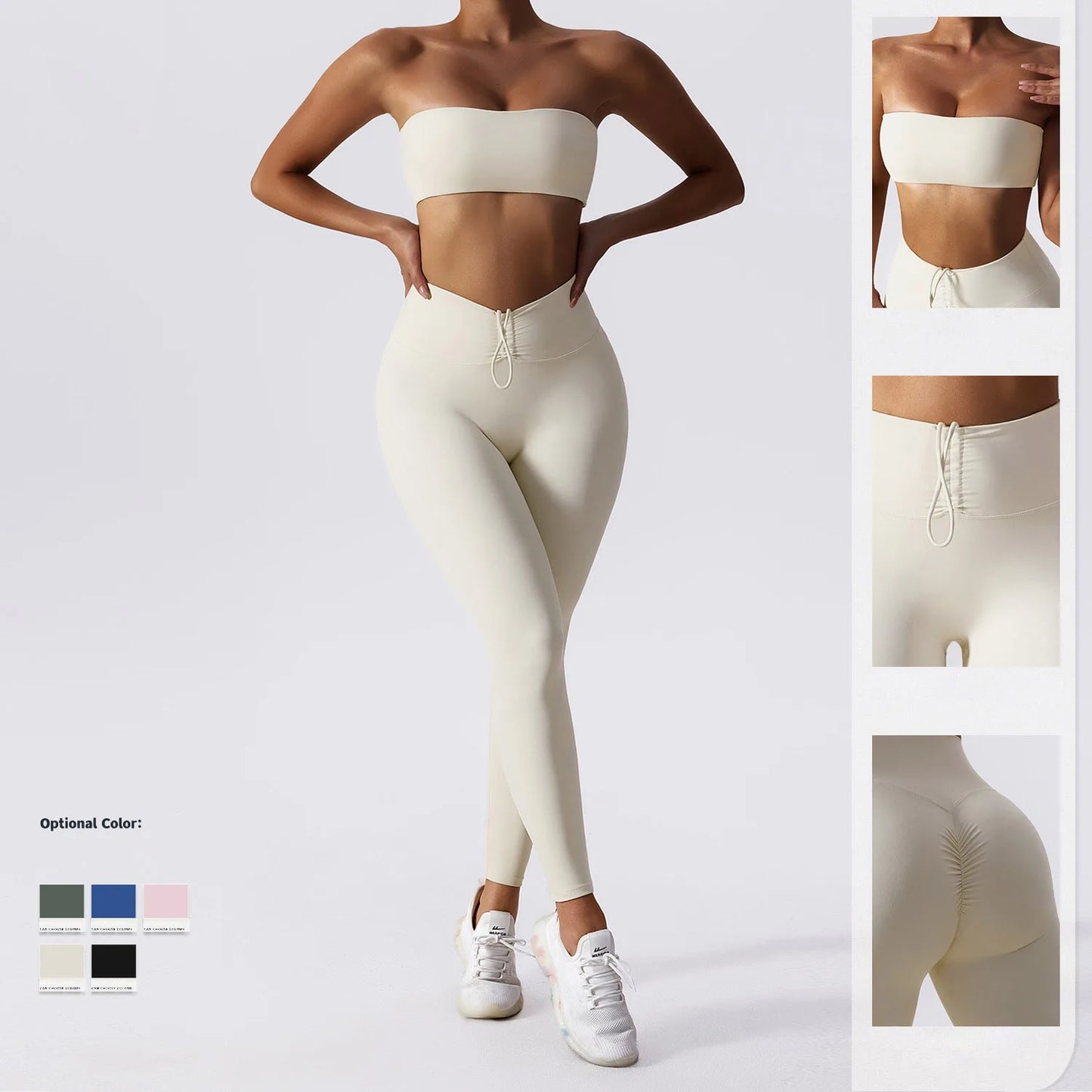 High Waist Women’s Gym Fitness Set – Premium Activewear for Workouts & Yoga