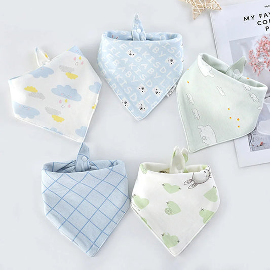 5pcs Triangle Baby Bibs