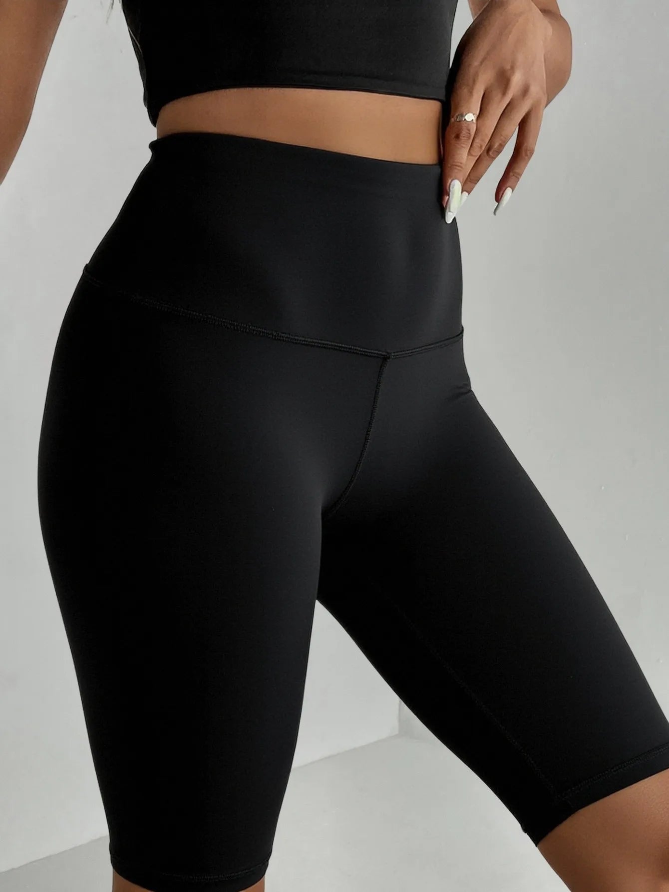 High Waist Seamless Biker Shorts