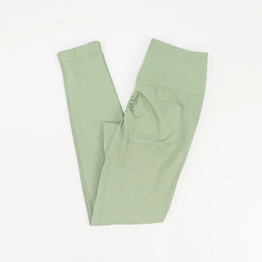 Seamless High-Waist Fitness Set – Crop Top, Leggings & Shorts