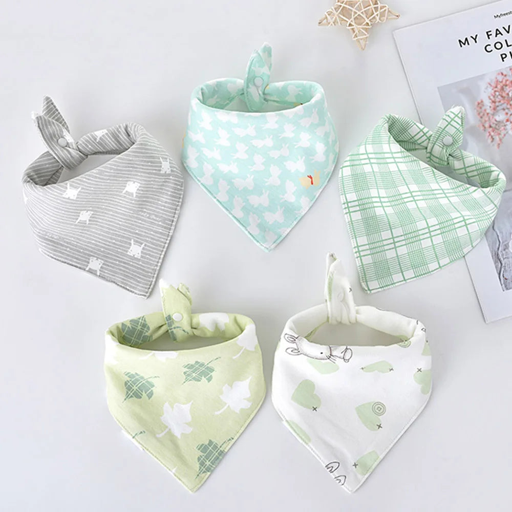 5pcs Triangle Baby Bibs