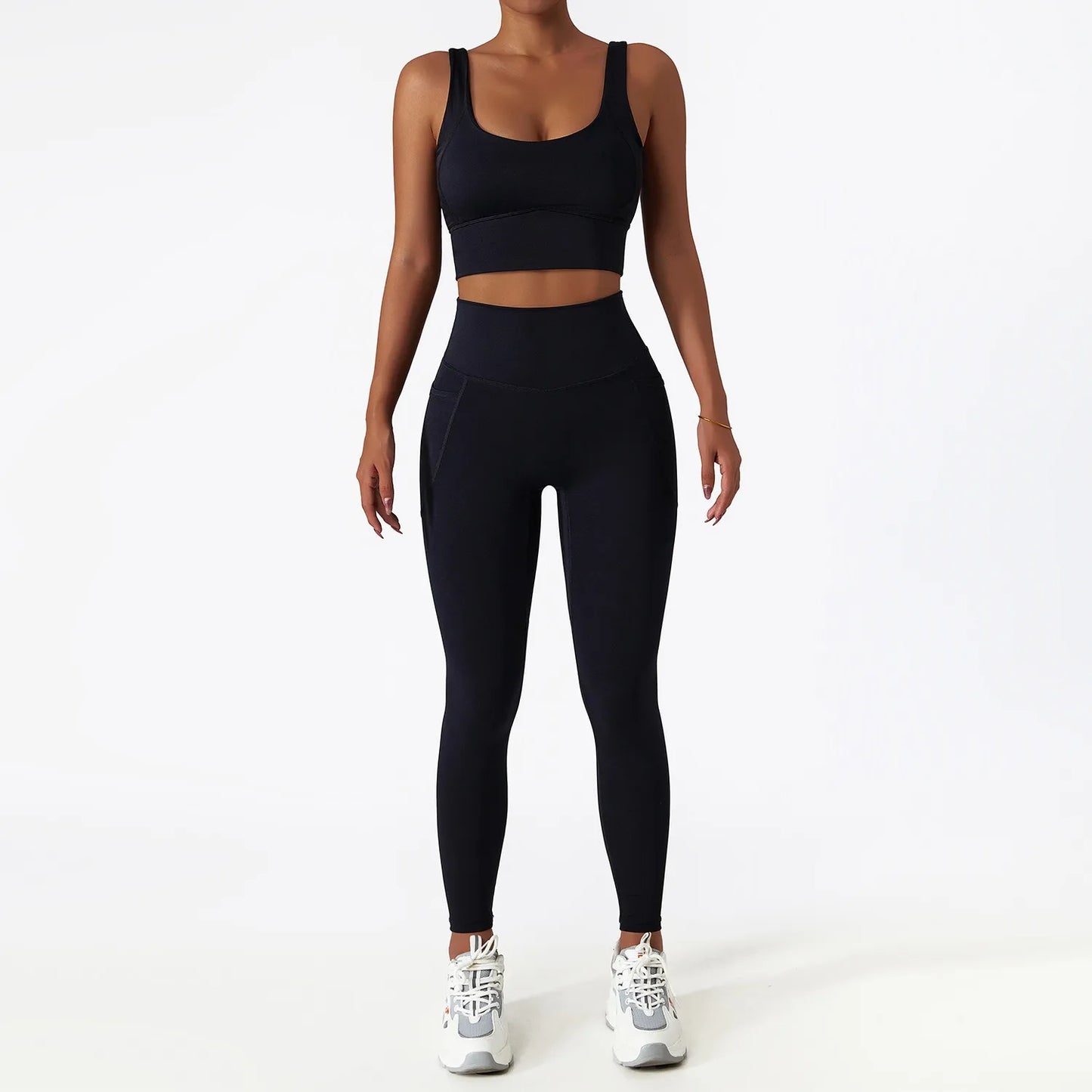 Women’s Gym & Yoga Set – Sports Bra, Shorts & Leggings