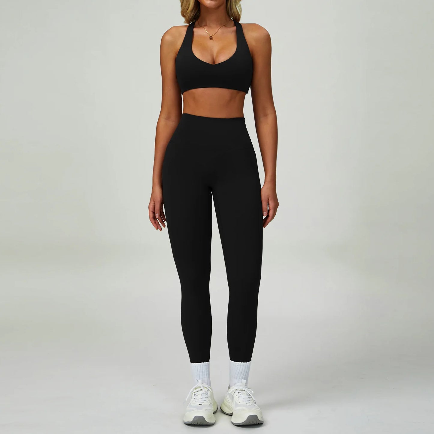 Women’s High-Impact Sports Set – Bra, Shorts, Leggings & Jacket Workout Collection