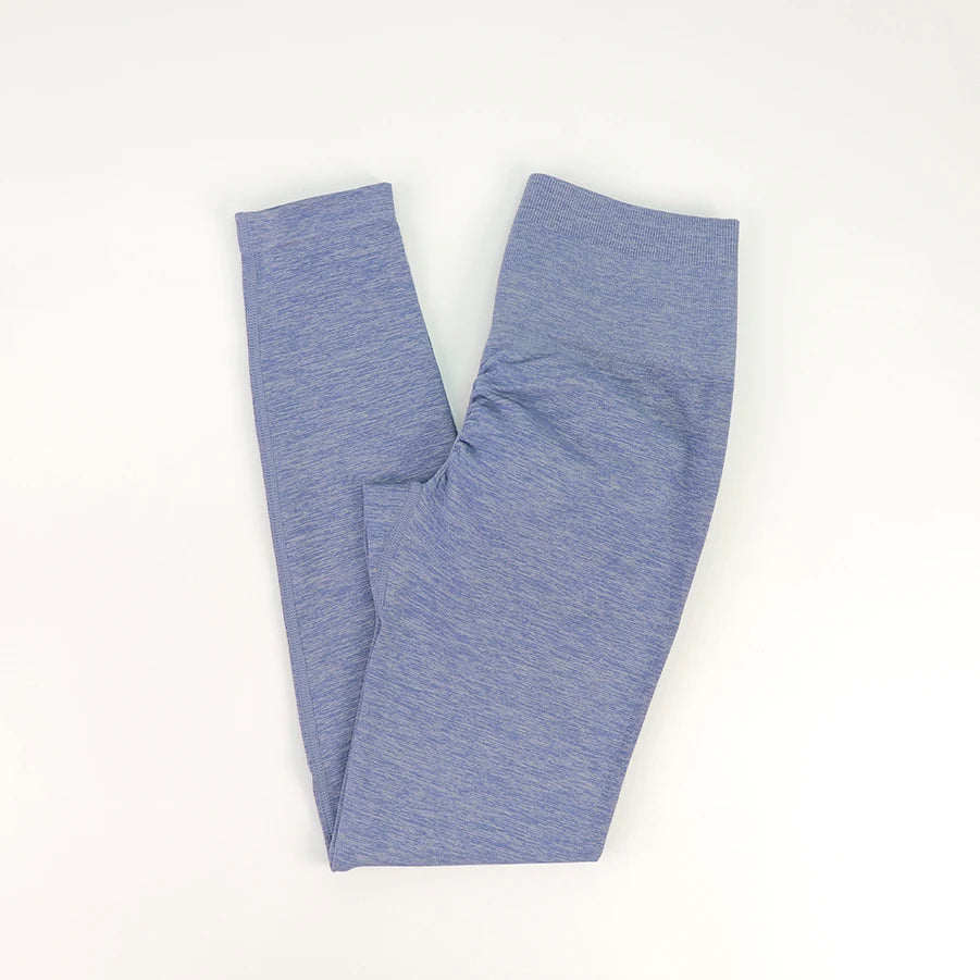 Seamless High-Waist Fitness Set – Crop Top, Leggings & Shorts