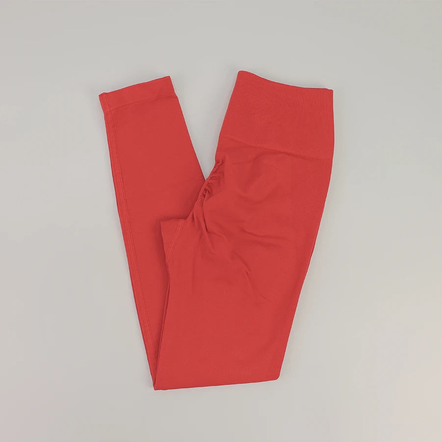 Seamless High-Waist Fitness Set – Crop Top, Leggings & Shorts