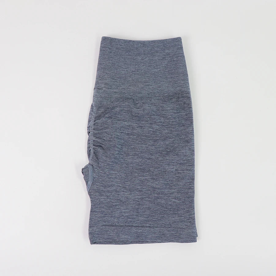 Seamless High-Waist Fitness Set – Crop Top, Leggings & Shorts