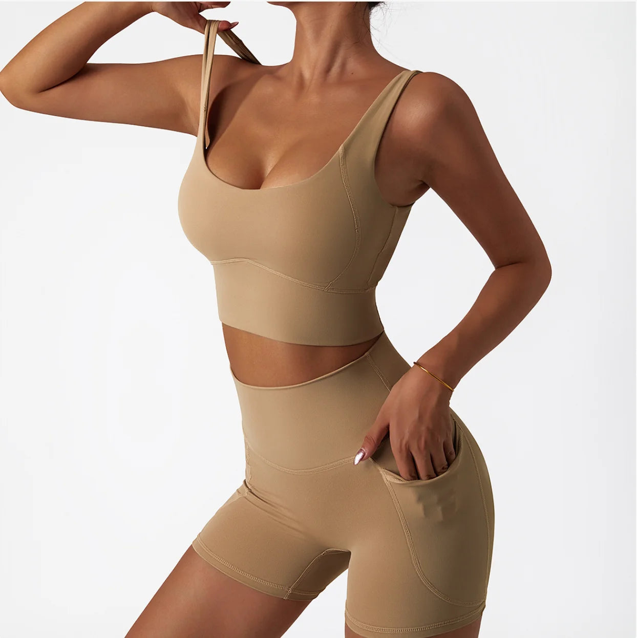 Women’s Gym & Yoga Set – Sports Bra, Shorts & Leggings