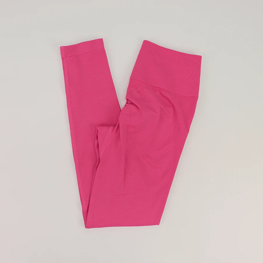 Seamless High-Waist Fitness Set – Crop Top, Leggings & Shorts