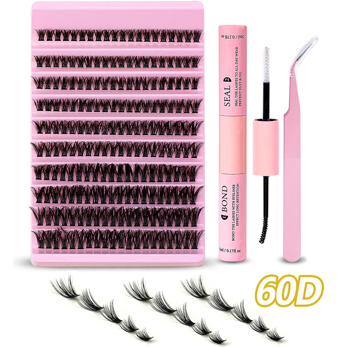 DIY Eyelash Extension Kit 200pcs Individual Lashes