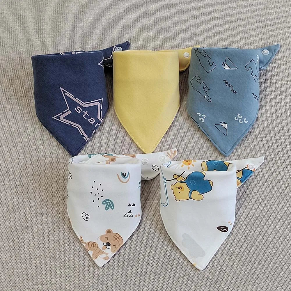 5pcs Triangle Baby Bibs