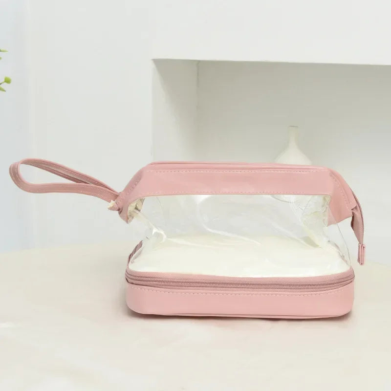 Clear Double Layer Makeup Bag