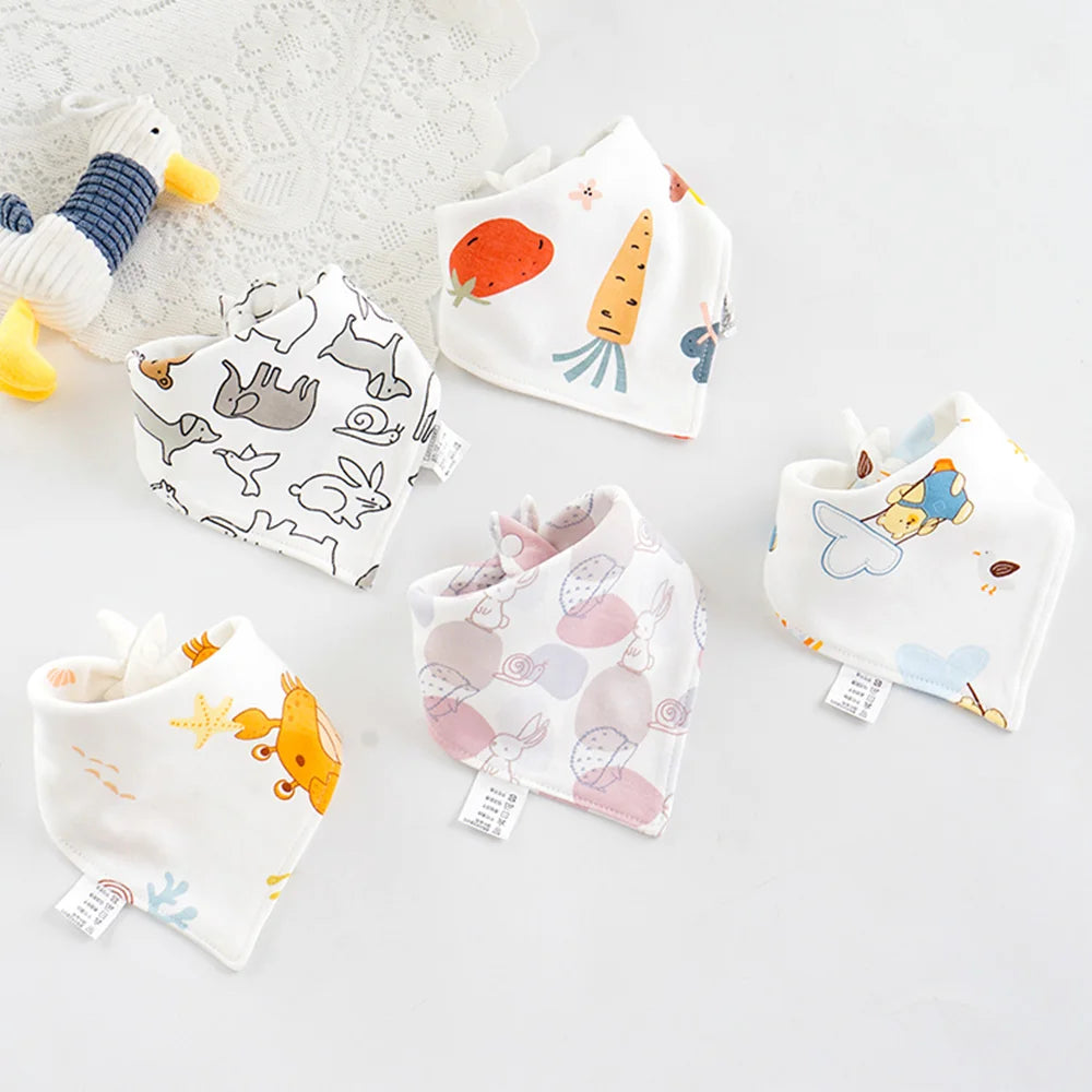 5pcs Triangle Baby Bibs