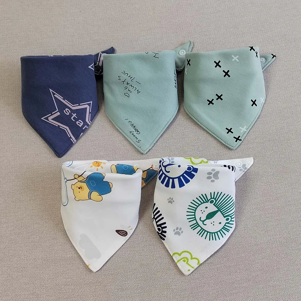 5pcs Triangle Baby Bibs