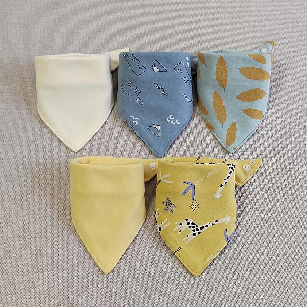 5pcs Triangle Baby Bibs