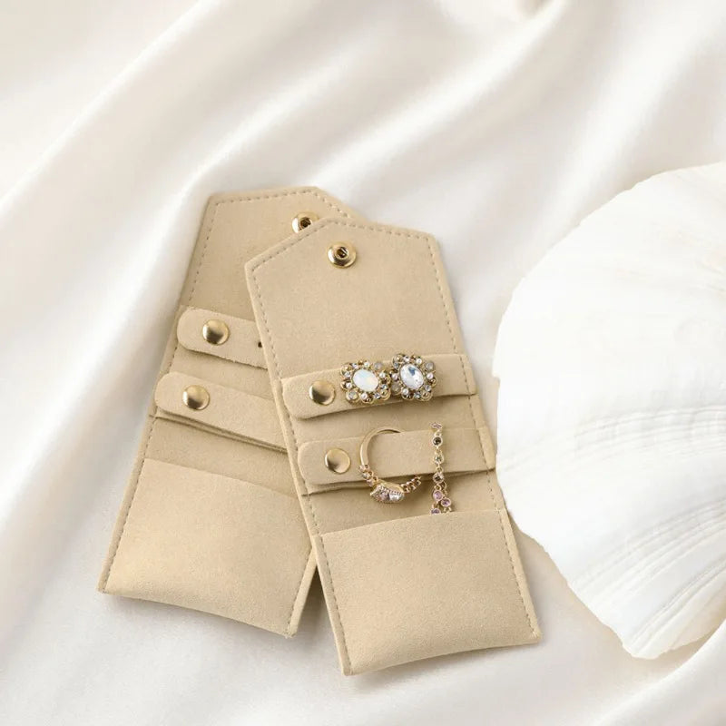 Small Microfiber Leather Jewelry Storage