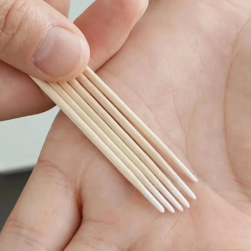 100Pcs Wooden Swab