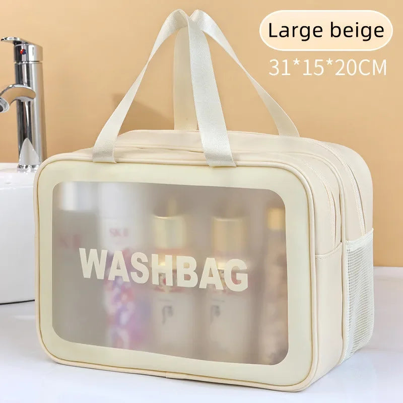 Transparent portable storage travel bag