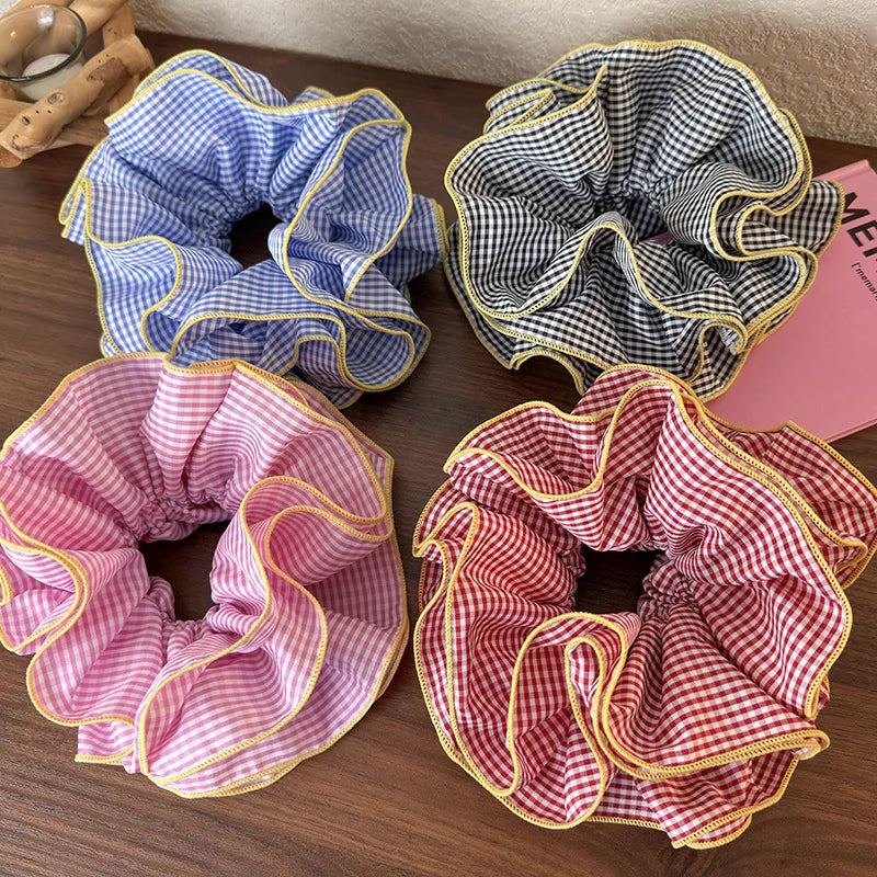 Ruffle retro Hair scrunchie