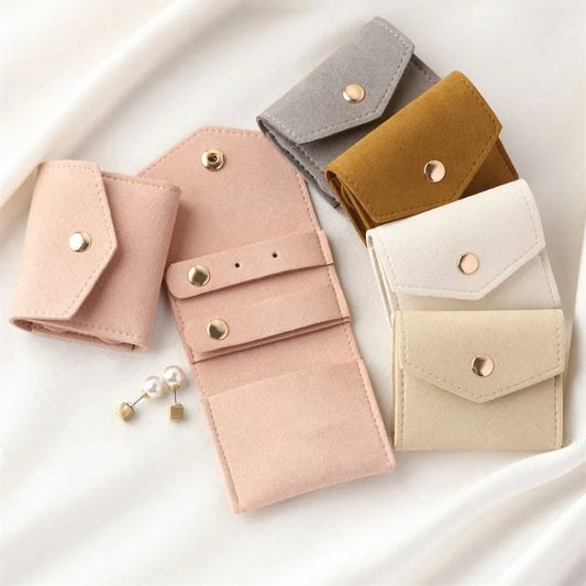 Small Microfiber Leather Jewelry Storage