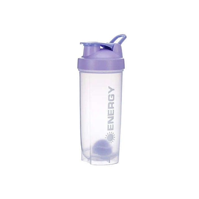 500/700ml Portable Shaker Bottle with Stirring Ball