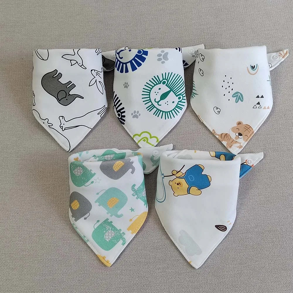 5pcs Triangle Baby Bibs