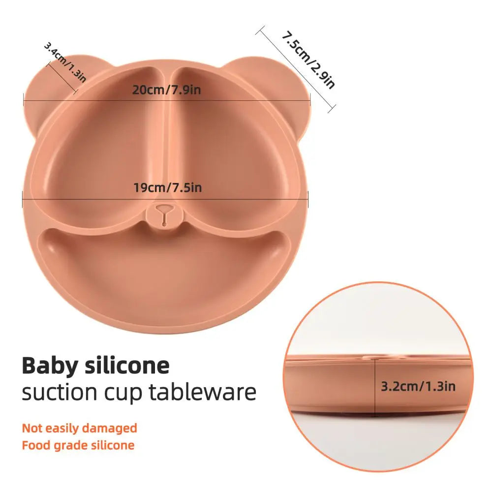 1pc 20x20x3cm Bear Baby Food Bowl