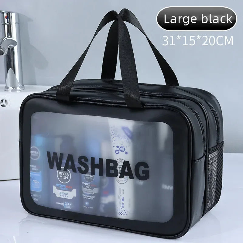 Transparent portable storage travel bag