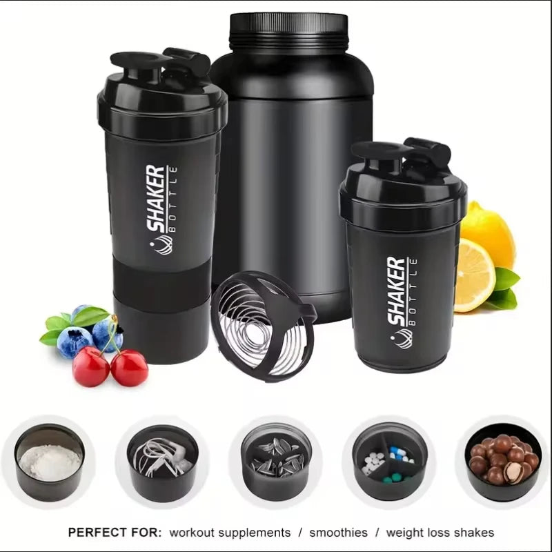 Shaker Bottle With Power Container