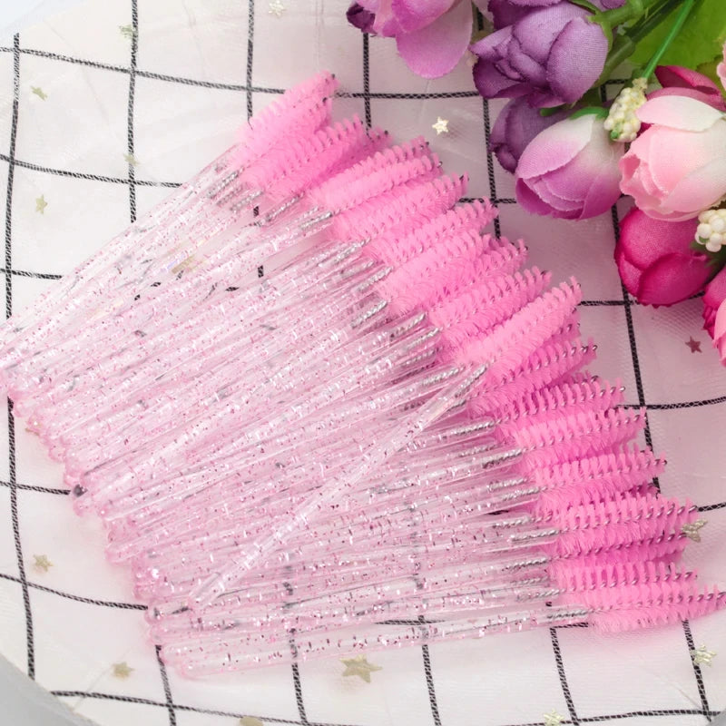50 Pcs Eyelash Brushes