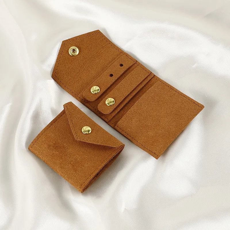 Small Microfiber Leather Jewelry Storage