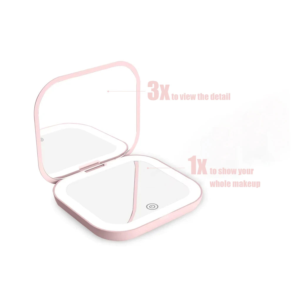 Portable Cosmetic Mirror with Lights