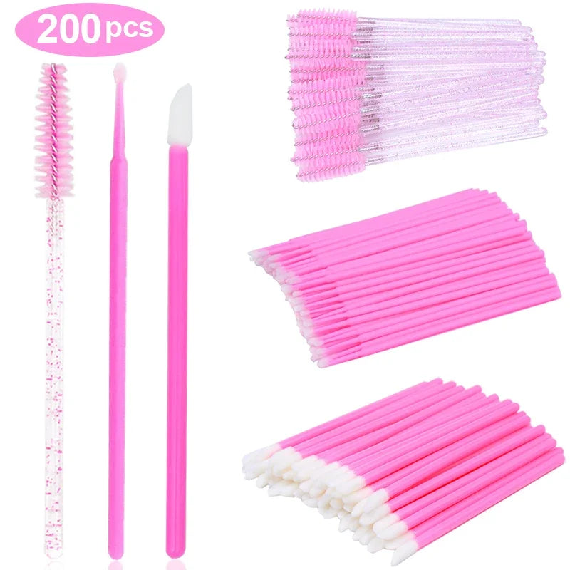 200Pcs Disposable Eyelash Brush