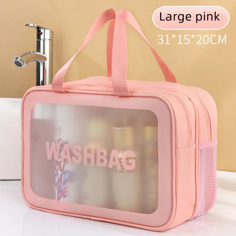 Transparent portable storage travel bag