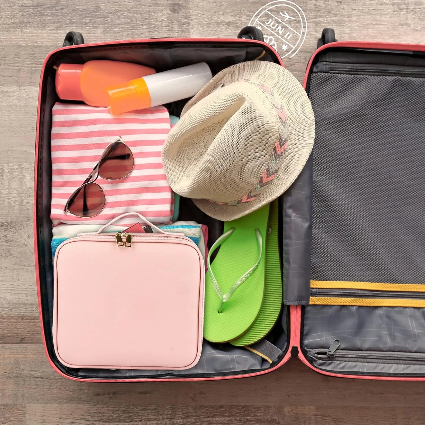 Makeup Bag with Mirror and Light