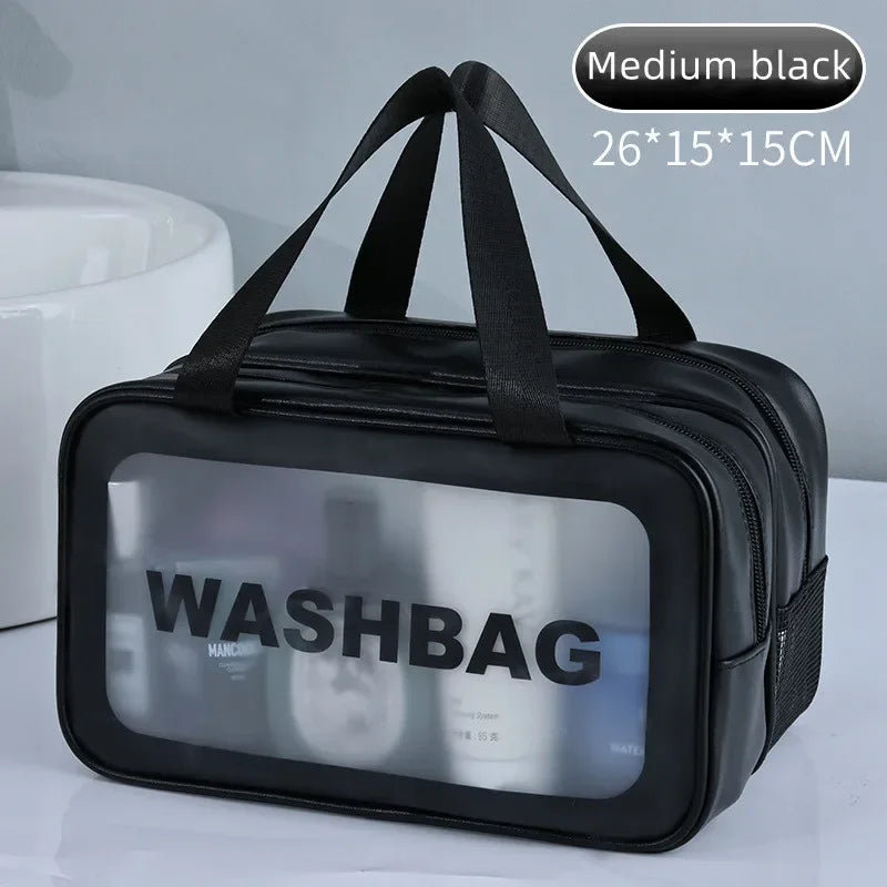 Transparent portable storage travel bag