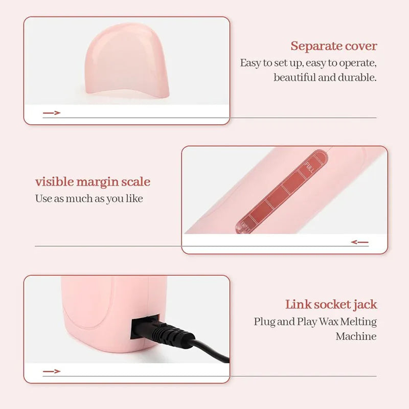 Roll On Waxing Kit With Wax Cartridges And Wax Strips 3 In 1