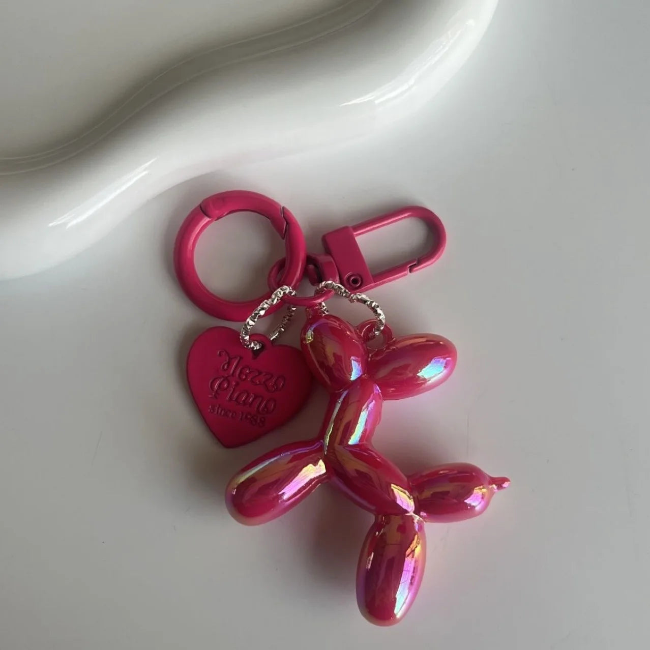 Jelly Balloon Dog Keychain