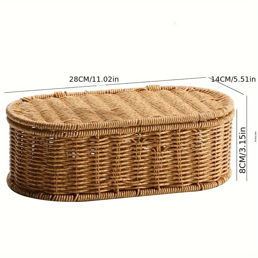 Bohemian Rattan Storage Basket