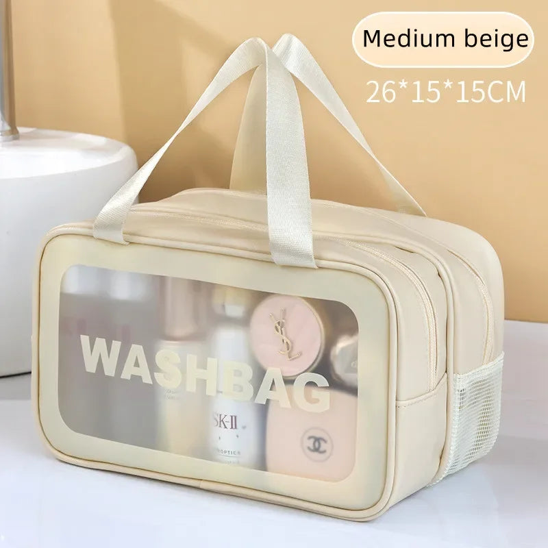 Transparent portable storage travel bag