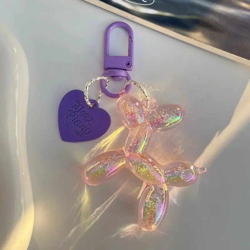 Jelly Balloon Dog Keychain