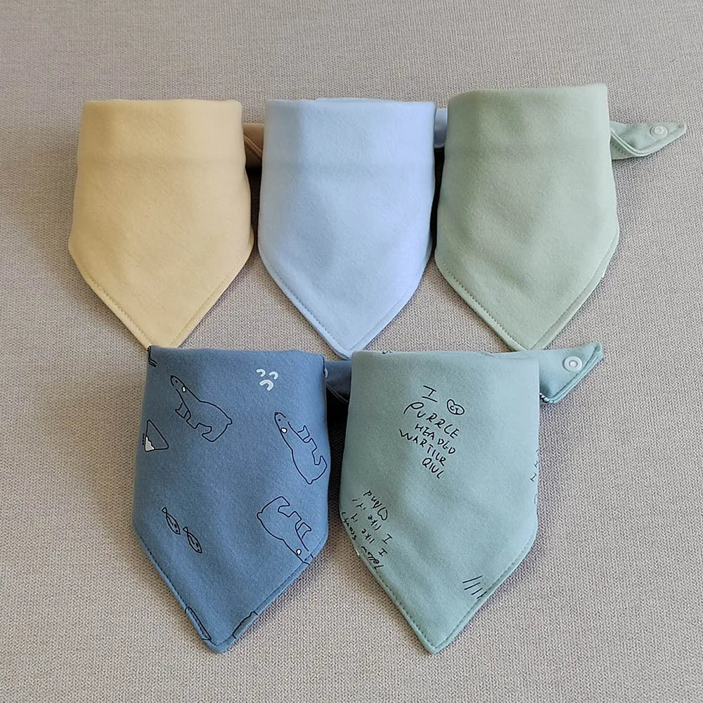 5pcs Triangle Baby Bibs
